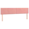 Miniatyrbillede 4 af 6: sengegavl med LED-lys 200x5x78/88 cm velour lyserød