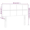 Pikkukuva 6 / 6: Sängyn pääty LED-valolla, pinkki, 80x5x78/88 cm, sametti