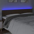 Pikkukuva 3 / 6: Sängyn pääty LED-valolla, tummanruskea, 160x5x78/88 cm, kangas