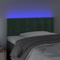 Pikkukuva 3 / 6: Sängyn pääty LED-valolla, tummanvihreä, 80x5x78/88 cm, sametti