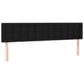 Miniatyrbillede 4 af 6: sengegavl med LED-lys 200x5x78/88 cm stof sort