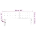 Miniatyrbillede 6 af 6: sengegavl med LED-lys 200x5x78/88 cm stof sort