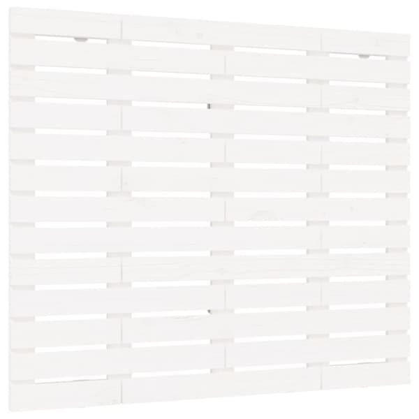 Sängynpääty seinälle valkoinen 141x3x91,5 cm täysi mänty