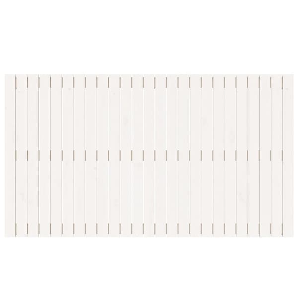 Sängynpääty seinälle valkoinen 159,5x3x90 cm täysi mänty