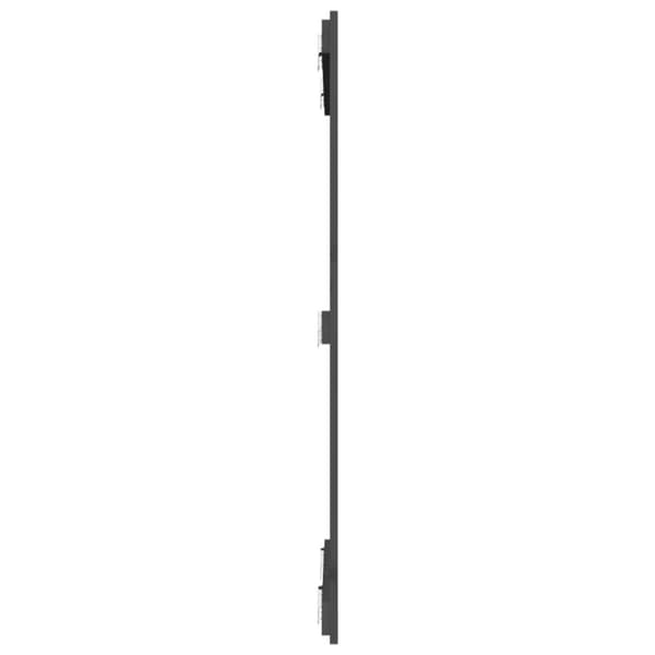 sengegavl 82,5x3x110 cm massivt fyrretræ grå