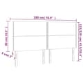 Pikkukuva 6 / 6: Sänggavel LED mörkblå 180x5x118/128 cm sammet