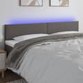 Pikkukuva 1 / 6: Sängyn pääty LED-valolla, harmaa, 180x5x78/88 cm, keinonahkaa