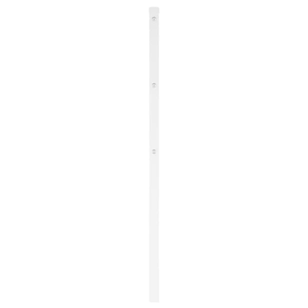 sengegavl 120 cm metal hvid
