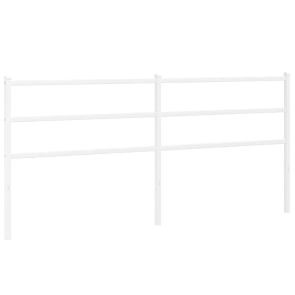 sengegavl 193 cm metal hvid