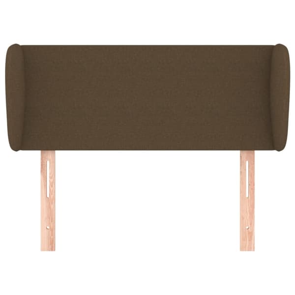sengegavl med kanter 93x23x78/88 cm stof mørkebrun