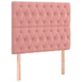 Pikkukuva 4 / 6: Sängyn pääty LED-valolla, pinkki, 100x7x118/128 cm, sametti