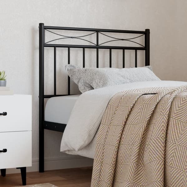 sengegavl 75 cm metal sort