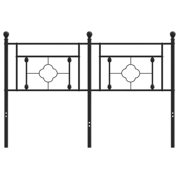 sengegavl 140 cm metal sort