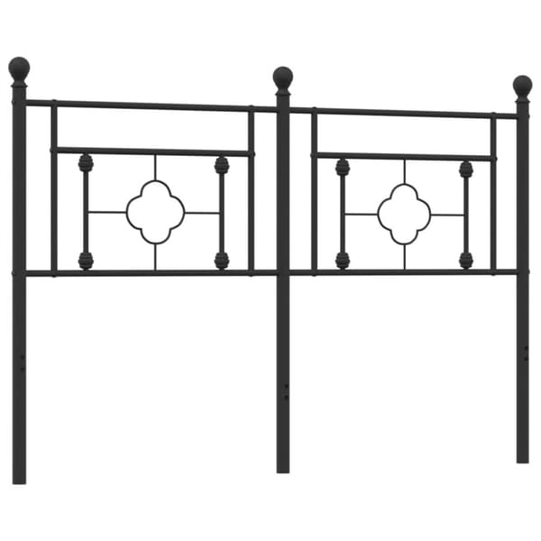 sengegavl 140 cm metal sort