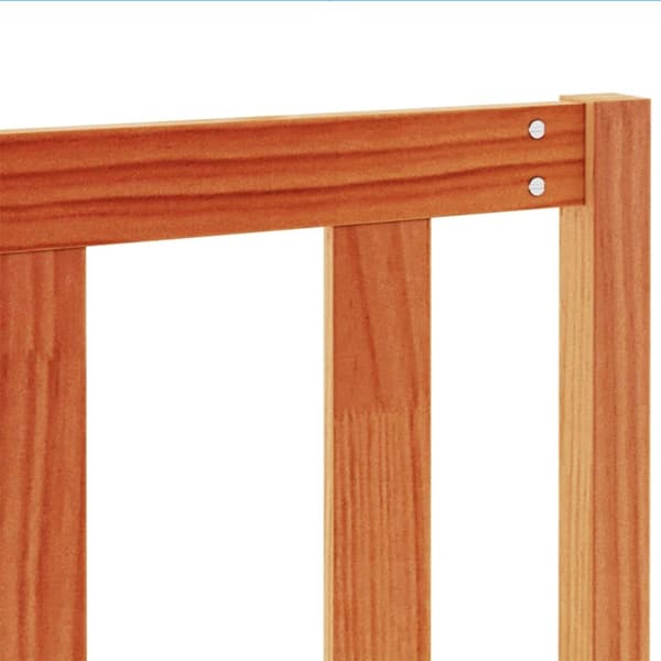 vidaXL Hodegavl voksbrun 140 cm heltre furu