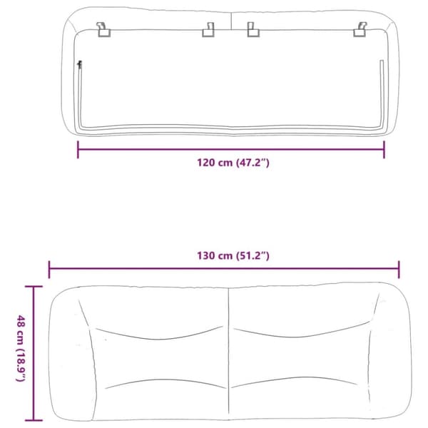 vidaXL gavlpude 120 cm stof mørkegrå