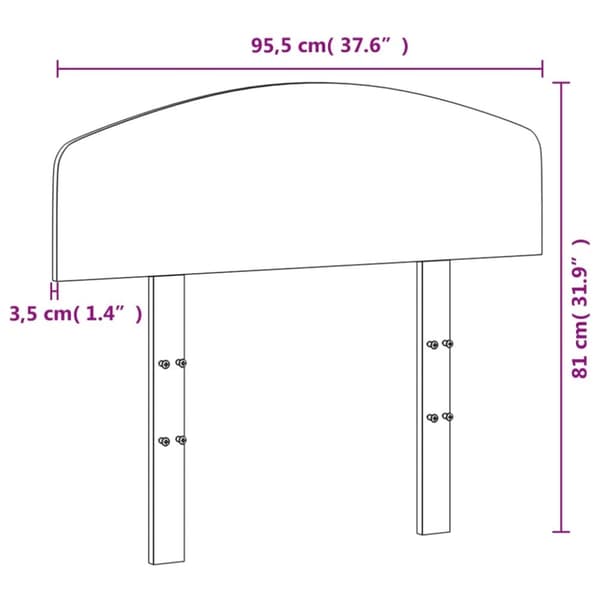 vidaXL Sängynpääty 90 cm täysi mänty