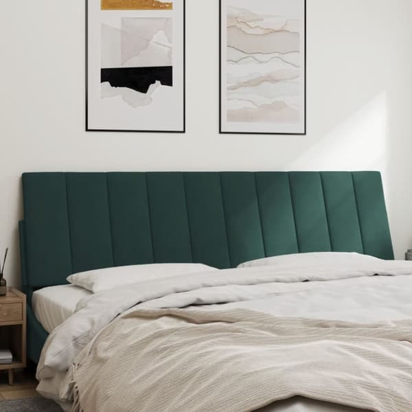 vidaXL gavlpude 180 cm velour mørkegrøn