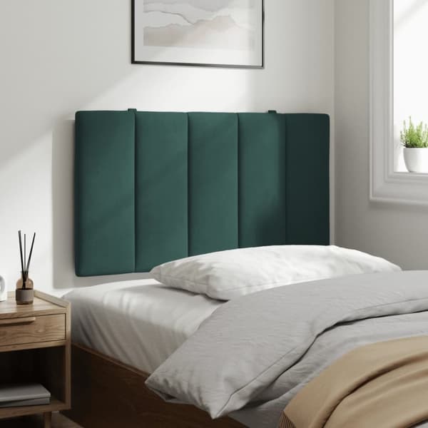 vidaXL Dyna till huvudgavel mörkgrön 90 cm sammet