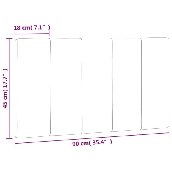 vidaXL Dyna till huvudgavel mörkgrön 90 cm sammet