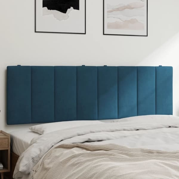 vidaXL gavlpude 160 cm velour blå