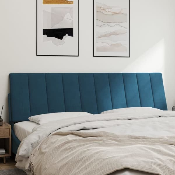 vidaXL gavlpude 180 cm velour blå