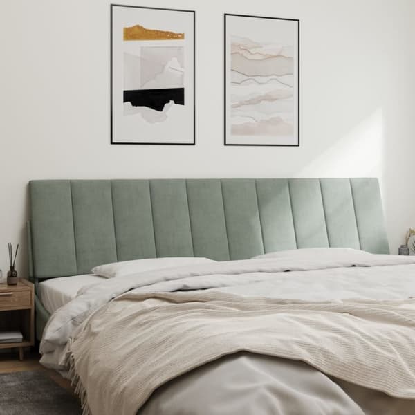 vidaXL gavlpude 200 cm velour lysegrå