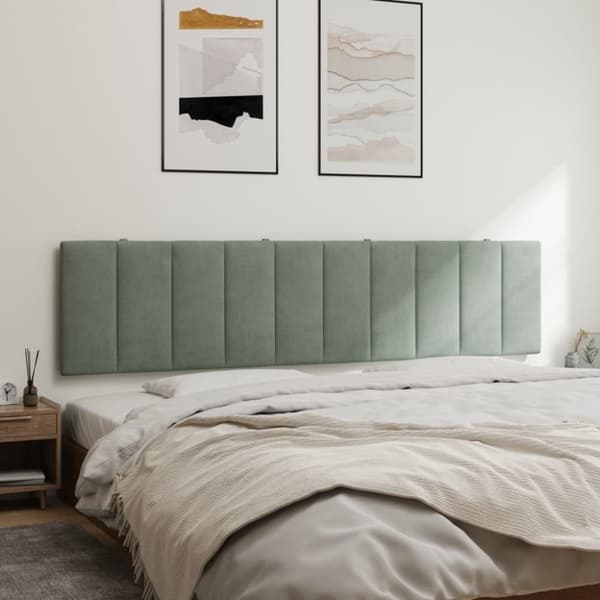 vidaXL gavlpude 200 cm velour lysegrå