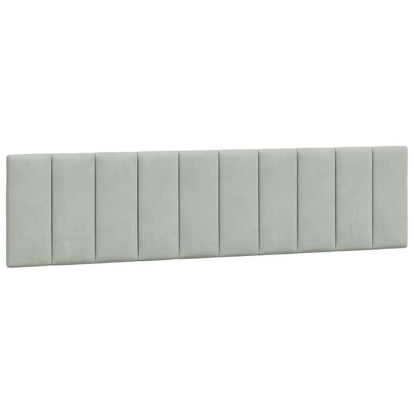 vidaXL gavlpude 200 cm velour lysegrå