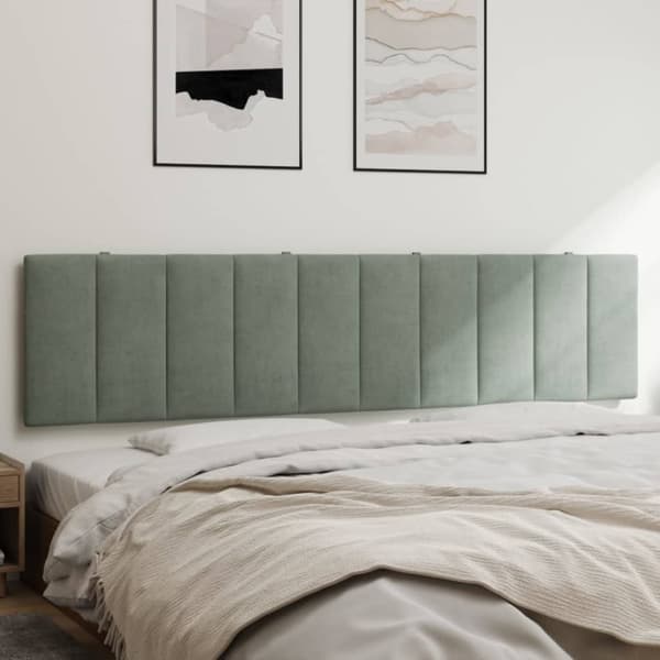 vidaXL gavlpude 200 cm velour lysegrå