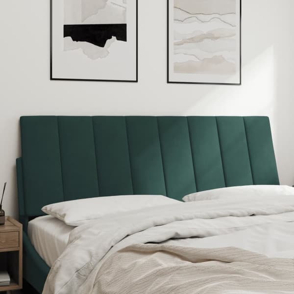 vidaXL gavlpude 140 cm velour mørkegrøn