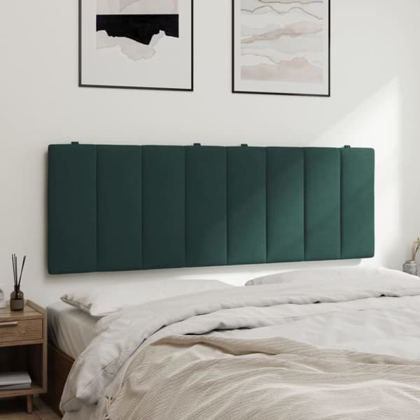 vidaXL gavlpude 140 cm velour mørkegrøn