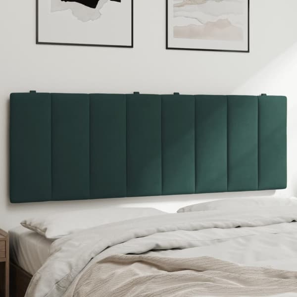 vidaXL gavlpude 140 cm velour mørkegrøn