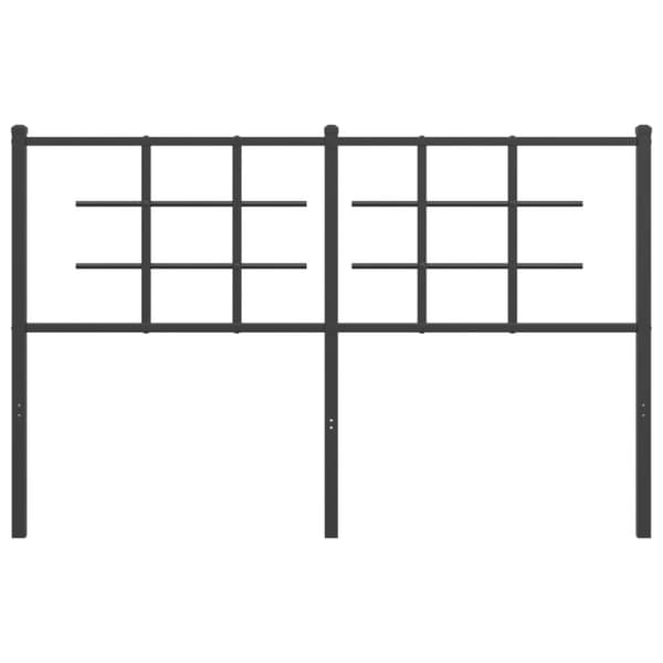 Metallinen sängynpääty musta 135 cm