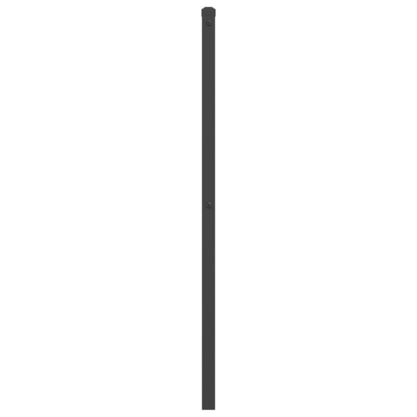 Metallinen sängynpääty musta 135 cm