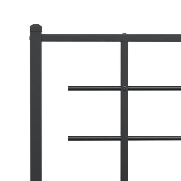 Metallinen sängynpääty musta 135 cm