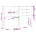 Pikkukuva 6 / 6: Metallinen sängynpääty musta 135 cm