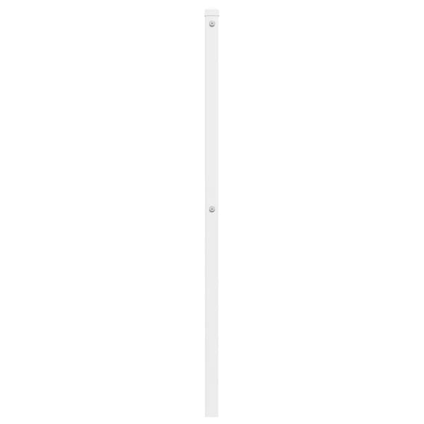 sengegavl 120 cm metal hvid