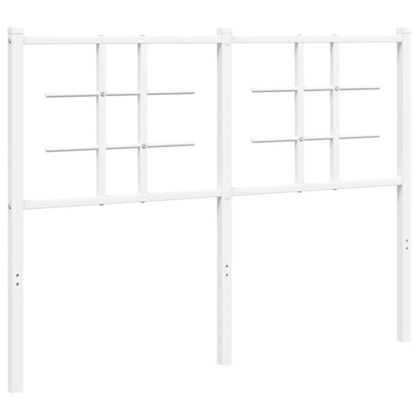 sengegavl 120 cm metal hvid
