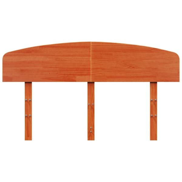 sengegavl 160 cm massivt fyrretræ gyldenbrun
