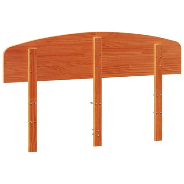 sengegavl 160 cm massivt fyrretræ gyldenbrun