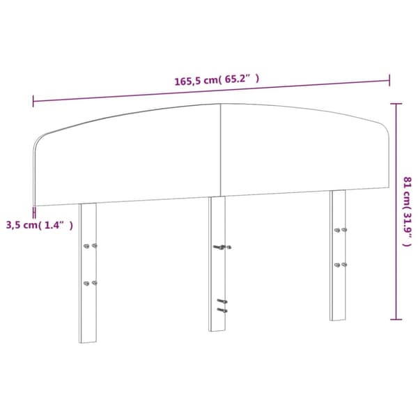 sengegavl 160 cm massivt fyrretræ gyldenbrun