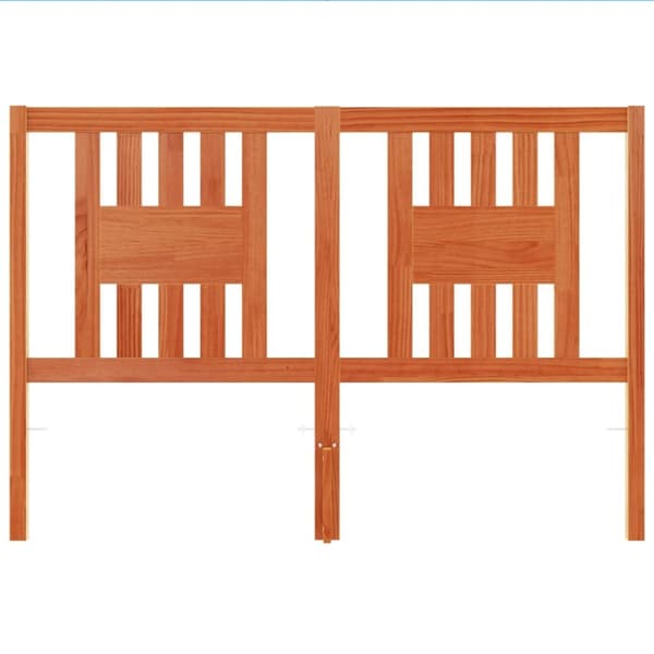 sengegavl 140 cm massivt fyrretræ gyldenbrun
