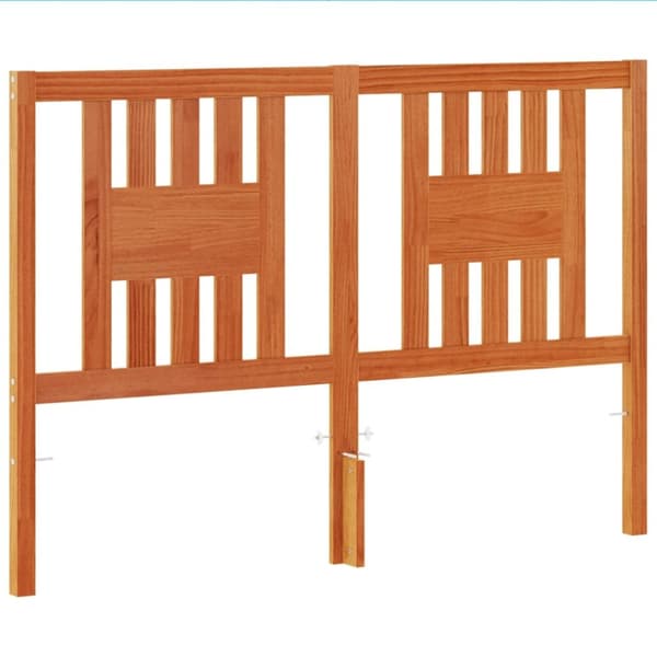 sengegavl 140 cm massivt fyrretræ gyldenbrun