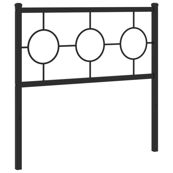 sengegavl 90 cm metal sort