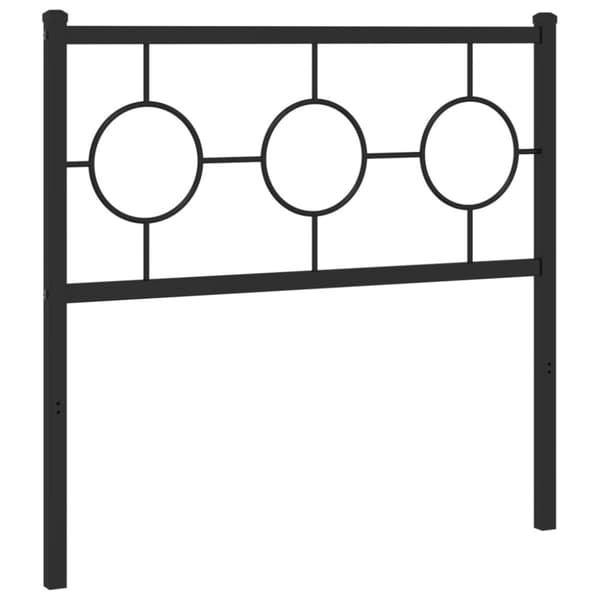 sengegavl 90 cm metal sort
