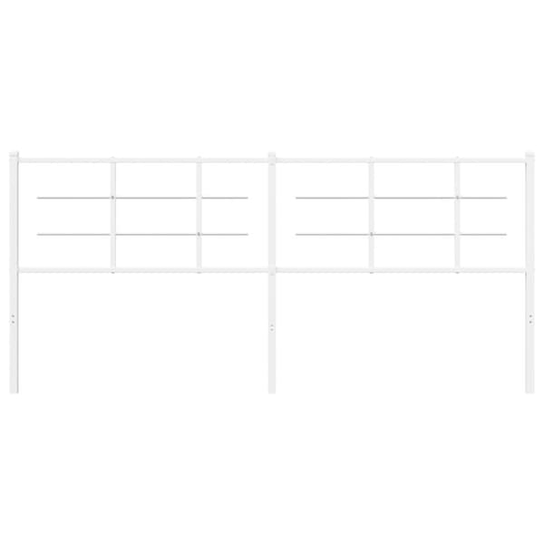 sengegavl 200 cm metal hvid