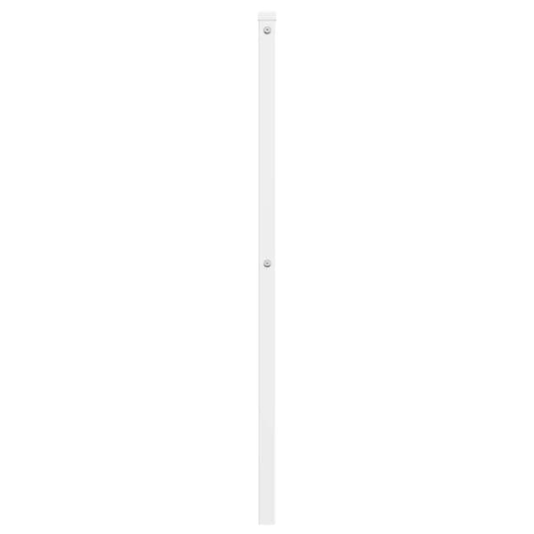 sengegavl 200 cm metal hvid