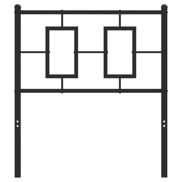 Metallinen sängynpääty musta 80 cm
