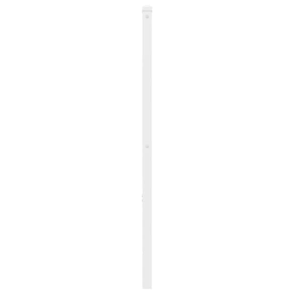 sengegavl 180 cm metal hvid